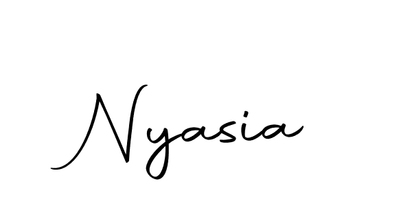 Create a beautiful signature design for name Nyasia. With this signature (Autography-DOLnW) fonts, you can make a handwritten signature for free. Nyasia signature style 10 images and pictures png