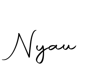 Use a signature maker to create a handwritten signature online. With this signature software, you can design (Autography-DOLnW) your own signature for name Nyau. Nyau signature style 10 images and pictures png