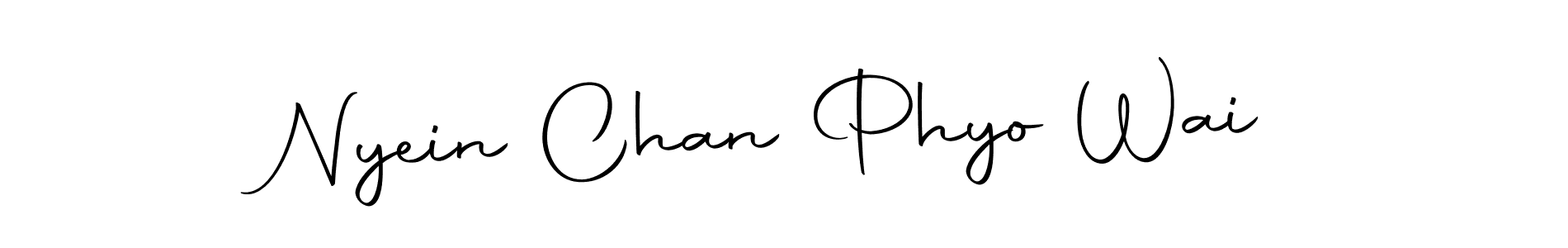 You should practise on your own different ways (Autography-DOLnW) to write your name (Nyein Chan Phyo Wai) in signature. don't let someone else do it for you. Nyein Chan Phyo Wai signature style 10 images and pictures png