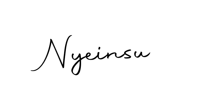 The best way (Autography-DOLnW) to make a short signature is to pick only two or three words in your name. The name Nyeinsu include a total of six letters. For converting this name. Nyeinsu signature style 10 images and pictures png