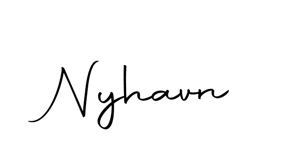 Design your own signature with our free online signature maker. With this signature software, you can create a handwritten (Autography-DOLnW) signature for name Nyhavn. Nyhavn signature style 10 images and pictures png