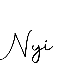 Create a beautiful signature design for name Nyi. With this signature (Autography-DOLnW) fonts, you can make a handwritten signature for free. Nyi signature style 10 images and pictures png