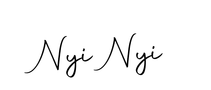 Similarly Autography-DOLnW is the best handwritten signature design. Signature creator online .You can use it as an online autograph creator for name Nyi Nyi. Nyi Nyi signature style 10 images and pictures png