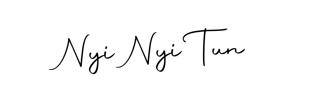 You should practise on your own different ways (Autography-DOLnW) to write your name (Nyi Nyi Tun) in signature. don't let someone else do it for you. Nyi Nyi Tun signature style 10 images and pictures png