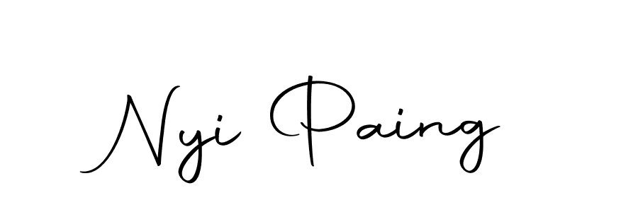 Similarly Autography-DOLnW is the best handwritten signature design. Signature creator online .You can use it as an online autograph creator for name Nyi Paing. Nyi Paing signature style 10 images and pictures png