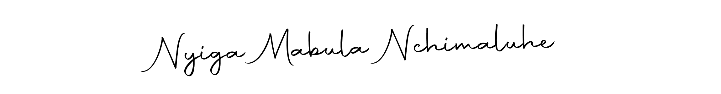 Autography-DOLnW is a professional signature style that is perfect for those who want to add a touch of class to their signature. It is also a great choice for those who want to make their signature more unique. Get Nyiga Mabula Nchimaluhe name to fancy signature for free. Nyiga Mabula Nchimaluhe signature style 10 images and pictures png