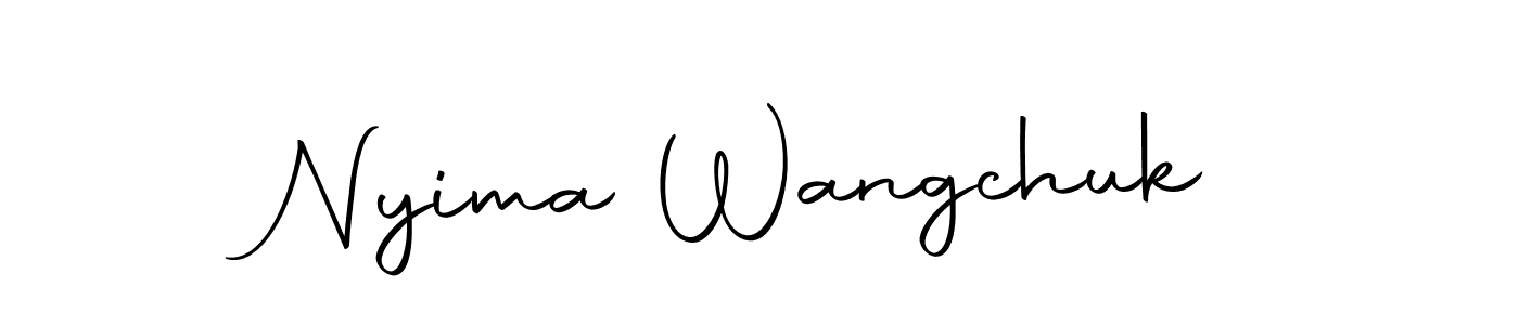 Create a beautiful signature design for name Nyima Wangchuk. With this signature (Autography-DOLnW) fonts, you can make a handwritten signature for free. Nyima Wangchuk signature style 10 images and pictures png