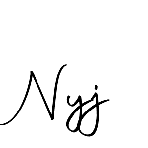 Create a beautiful signature design for name Nyj. With this signature (Autography-DOLnW) fonts, you can make a handwritten signature for free. Nyj signature style 10 images and pictures png