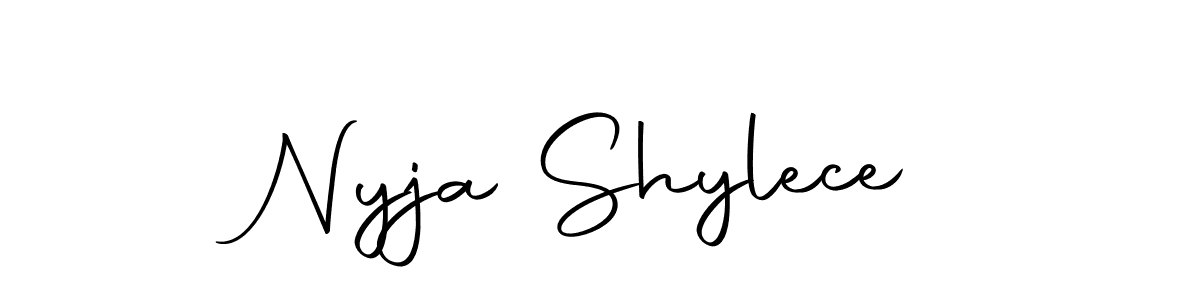 Create a beautiful signature design for name Nyja Shylece. With this signature (Autography-DOLnW) fonts, you can make a handwritten signature for free. Nyja Shylece signature style 10 images and pictures png