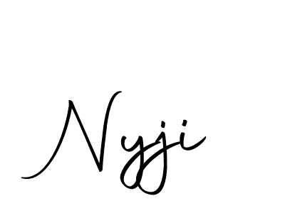 Design your own signature with our free online signature maker. With this signature software, you can create a handwritten (Autography-DOLnW) signature for name Nyji. Nyji signature style 10 images and pictures png