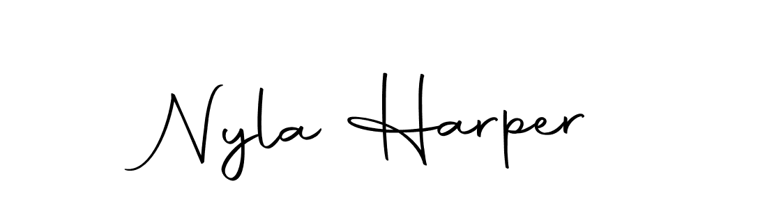 Use a signature maker to create a handwritten signature online. With this signature software, you can design (Autography-DOLnW) your own signature for name Nyla Harper. Nyla Harper signature style 10 images and pictures png