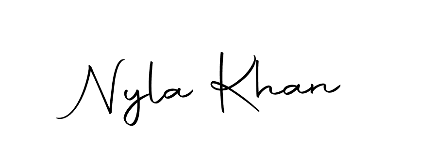 It looks lik you need a new signature style for name Nyla Khan. Design unique handwritten (Autography-DOLnW) signature with our free signature maker in just a few clicks. Nyla Khan signature style 10 images and pictures png