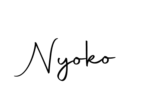 You can use this online signature creator to create a handwritten signature for the name Nyoko. This is the best online autograph maker. Nyoko signature style 10 images and pictures png