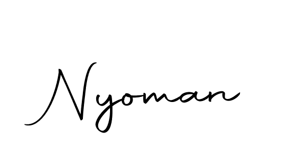 How to make Nyoman name signature. Use Autography-DOLnW style for creating short signs online. This is the latest handwritten sign. Nyoman signature style 10 images and pictures png
