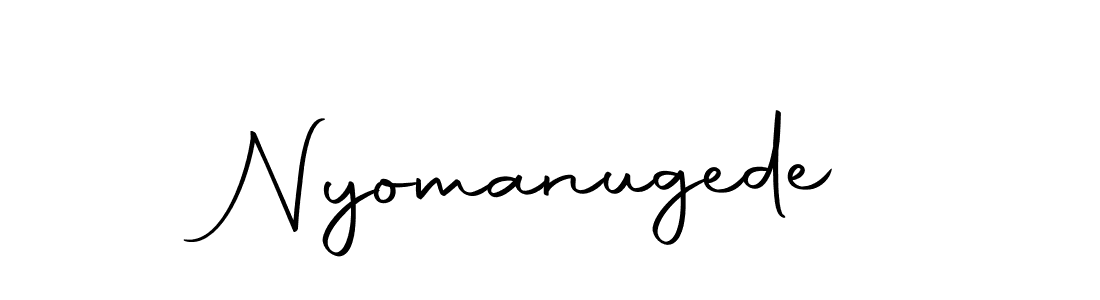 Create a beautiful signature design for name Nyomanugede. With this signature (Autography-DOLnW) fonts, you can make a handwritten signature for free. Nyomanugede signature style 10 images and pictures png