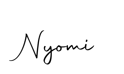 Make a beautiful signature design for name Nyomi. With this signature (Autography-DOLnW) style, you can create a handwritten signature for free. Nyomi signature style 10 images and pictures png