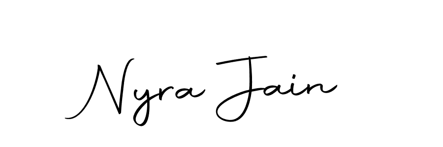 Make a beautiful signature design for name Nyra Jain. With this signature (Autography-DOLnW) style, you can create a handwritten signature for free. Nyra Jain signature style 10 images and pictures png