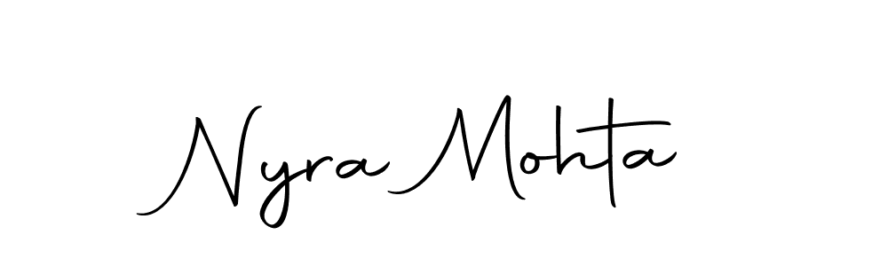 How to make Nyra Mohta signature? Autography-DOLnW is a professional autograph style. Create handwritten signature for Nyra Mohta name. Nyra Mohta signature style 10 images and pictures png