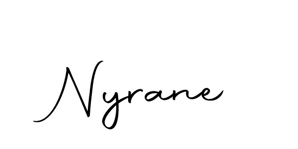 How to make Nyrane name signature. Use Autography-DOLnW style for creating short signs online. This is the latest handwritten sign. Nyrane signature style 10 images and pictures png