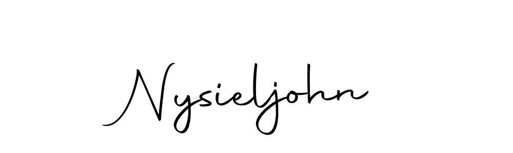 Use a signature maker to create a handwritten signature online. With this signature software, you can design (Autography-DOLnW) your own signature for name Nysieljohn. Nysieljohn signature style 10 images and pictures png