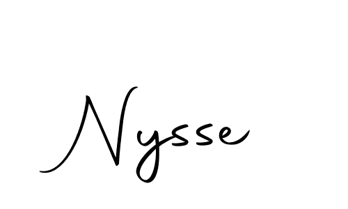 How to make Nysse signature? Autography-DOLnW is a professional autograph style. Create handwritten signature for Nysse name. Nysse signature style 10 images and pictures png