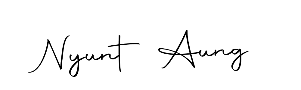 This is the best signature style for the Nyunt Aung name. Also you like these signature font (Autography-DOLnW). Mix name signature. Nyunt Aung signature style 10 images and pictures png