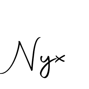Design your own signature with our free online signature maker. With this signature software, you can create a handwritten (Autography-DOLnW) signature for name Nyx. Nyx signature style 10 images and pictures png