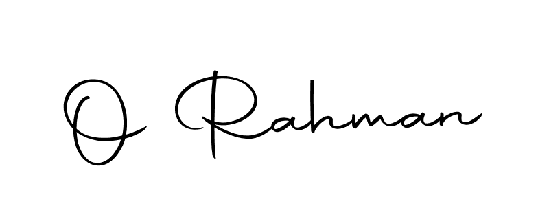 Create a beautiful signature design for name O Rahman. With this signature (Autography-DOLnW) fonts, you can make a handwritten signature for free. O Rahman signature style 10 images and pictures png