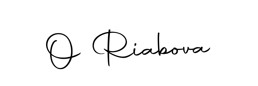 How to make O Riabova name signature. Use Autography-DOLnW style for creating short signs online. This is the latest handwritten sign. O Riabova signature style 10 images and pictures png