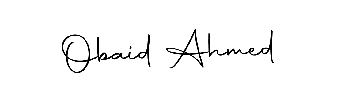 Design your own signature with our free online signature maker. With this signature software, you can create a handwritten (Autography-DOLnW) signature for name Obaid Ahmed. Obaid Ahmed signature style 10 images and pictures png