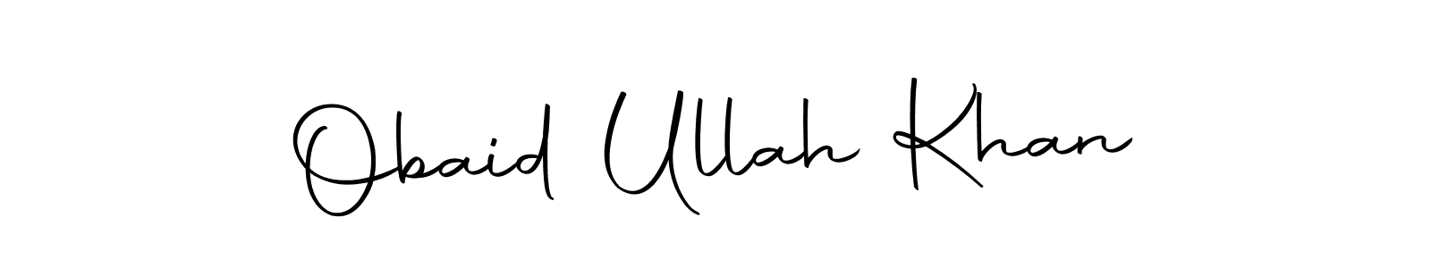 Create a beautiful signature design for name Obaid Ullah Khan. With this signature (Autography-DOLnW) fonts, you can make a handwritten signature for free. Obaid Ullah Khan signature style 10 images and pictures png