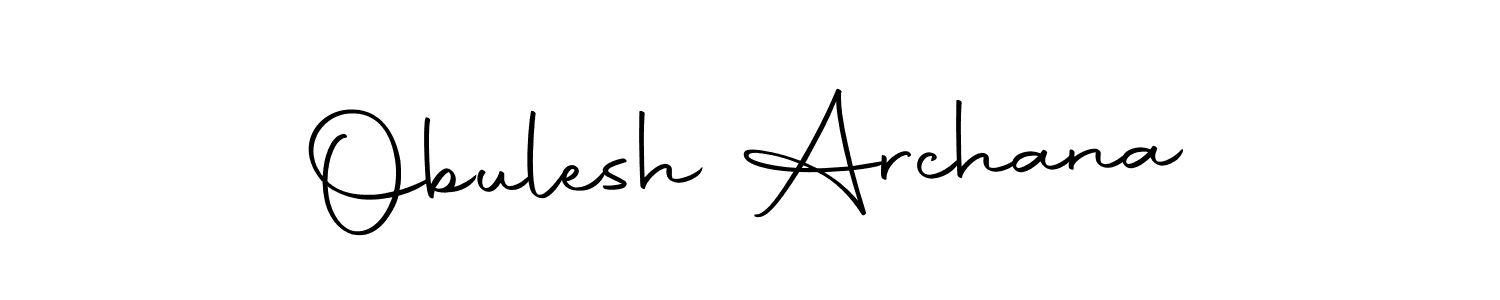 Use a signature maker to create a handwritten signature online. With this signature software, you can design (Autography-DOLnW) your own signature for name Obulesh Archana. Obulesh Archana signature style 10 images and pictures png