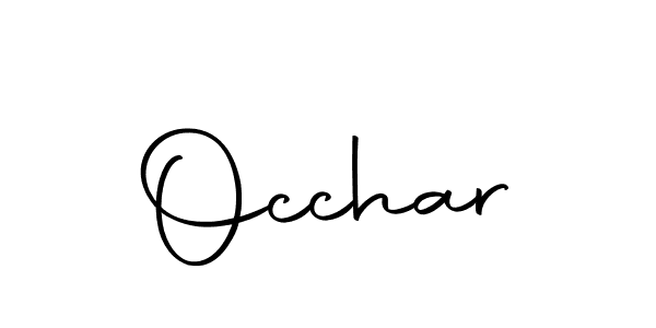 Occhar stylish signature style. Best Handwritten Sign (Autography-DOLnW) for my name. Handwritten Signature Collection Ideas for my name Occhar. Occhar signature style 10 images and pictures png