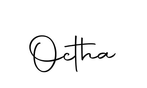 Create a beautiful signature design for name Octha. With this signature (Autography-DOLnW) fonts, you can make a handwritten signature for free. Octha signature style 10 images and pictures png