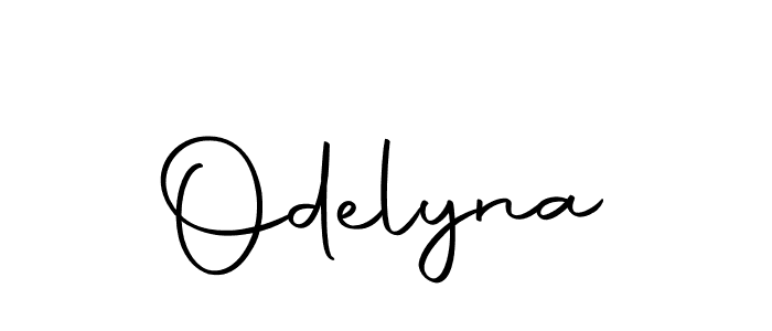 Create a beautiful signature design for name Odelyna. With this signature (Autography-DOLnW) fonts, you can make a handwritten signature for free. Odelyna signature style 10 images and pictures png