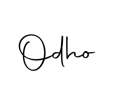 Design your own signature with our free online signature maker. With this signature software, you can create a handwritten (Autography-DOLnW) signature for name Odho. Odho signature style 10 images and pictures png