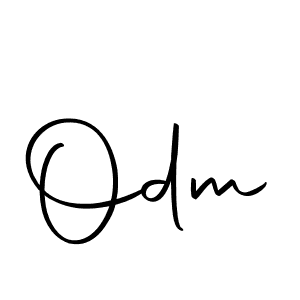 Design your own signature with our free online signature maker. With this signature software, you can create a handwritten (Autography-DOLnW) signature for name Odm. Odm signature style 10 images and pictures png