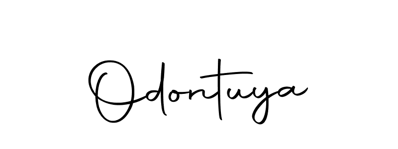 Use a signature maker to create a handwritten signature online. With this signature software, you can design (Autography-DOLnW) your own signature for name Odontuya. Odontuya signature style 10 images and pictures png