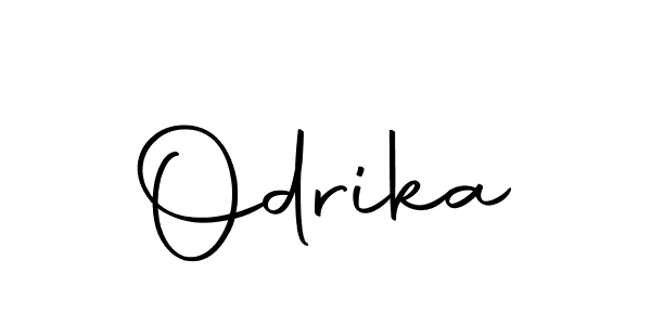 Use a signature maker to create a handwritten signature online. With this signature software, you can design (Autography-DOLnW) your own signature for name Odrika. Odrika signature style 10 images and pictures png