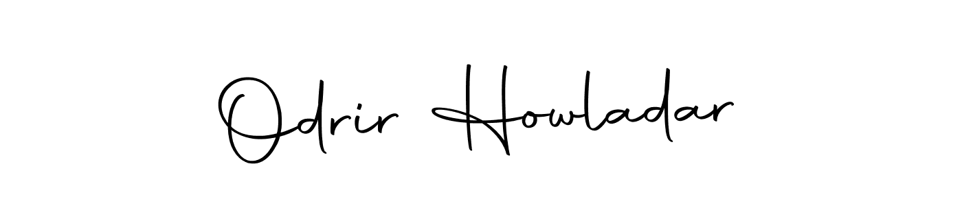 The best way (Autography-DOLnW) to make a short signature is to pick only two or three words in your name. The name Odrir Howladar include a total of six letters. For converting this name. Odrir Howladar signature style 10 images and pictures png