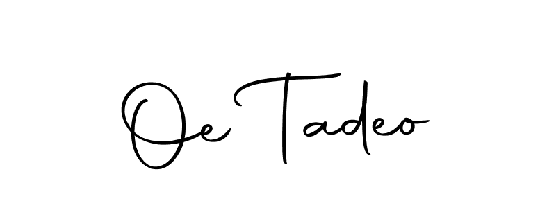 You can use this online signature creator to create a handwritten signature for the name Oe Tadeo. This is the best online autograph maker. Oe Tadeo signature style 10 images and pictures png