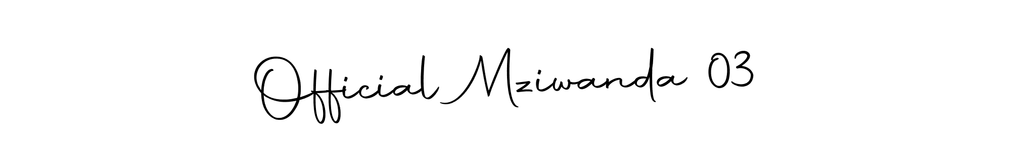 Make a beautiful signature design for name Official Mziwanda 03. With this signature (Autography-DOLnW) style, you can create a handwritten signature for free. Official Mziwanda 03 signature style 10 images and pictures png