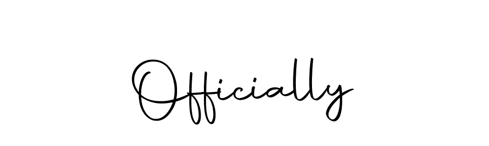 Create a beautiful signature design for name Officially. With this signature (Autography-DOLnW) fonts, you can make a handwritten signature for free. Officially signature style 10 images and pictures png