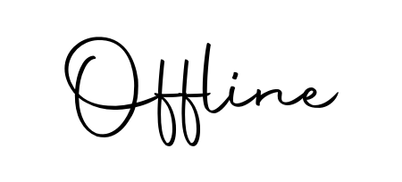 Create your official email sign-off with Offline name in Autography-DOLnW style. Crisp, clean, and perfectly legible across all screens. Offline signature style 10 images and pictures png