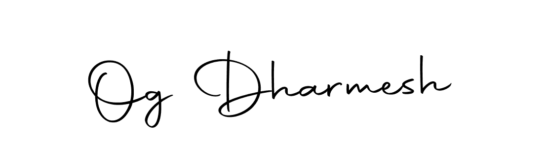 How to make Og Dharmesh name signature. Use Autography-DOLnW style for creating short signs online. This is the latest handwritten sign. Og Dharmesh signature style 10 images and pictures png