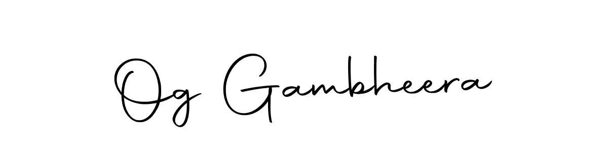 You should practise on your own different ways (Autography-DOLnW) to write your name (Og Gambheera) in signature. don't let someone else do it for you. Og Gambheera signature style 10 images and pictures png