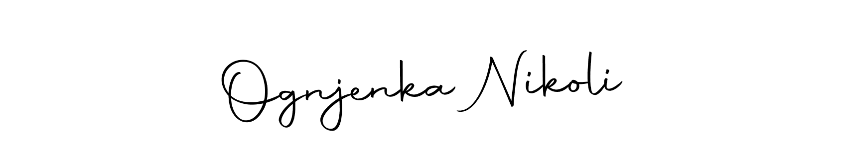 How to Draw Ognjenka Nikolić signature style? Autography-DOLnW is a latest design signature styles for name Ognjenka Nikolić. Ognjenka Nikolić signature style 10 images and pictures png