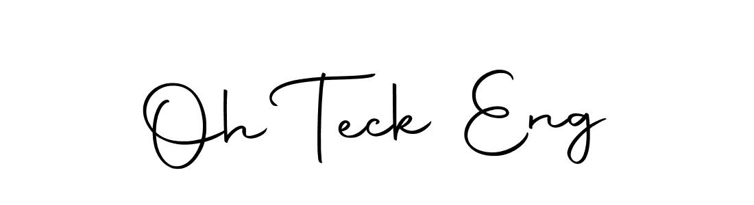 The best way (Autography-DOLnW) to make a short signature is to pick only two or three words in your name. The name Oh Teck Eng include a total of six letters. For converting this name. Oh Teck Eng signature style 10 images and pictures png