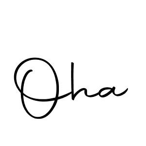 Use a signature maker to create a handwritten signature online. With this signature software, you can design (Autography-DOLnW) your own signature for name Oha. Oha signature style 10 images and pictures png