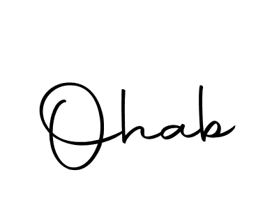 It looks lik you need a new signature style for name Ohab. Design unique handwritten (Autography-DOLnW) signature with our free signature maker in just a few clicks. Ohab signature style 10 images and pictures png